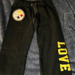 steelers love pink black sweatpants for woman